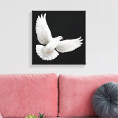 Flying White Dove Wrapped Canvas Leinwanddruck (Insitu (Wohnzimmer))