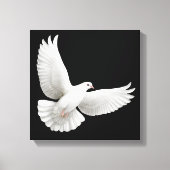 Flying White Dove Wrapped Canvas Leinwanddruck (Vorderseite)