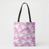 Flying White Ghosts Pink Halloween Tasche (Vorderseite)