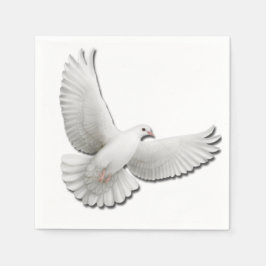 Flying White Peace Dove Napkins Serviette