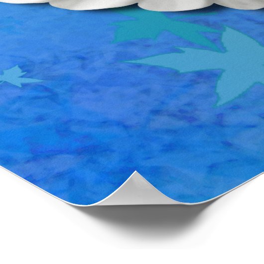 Flying White Peace Dove Print Poster (Ecke)