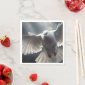 Flying White Peace Dove Serviette (Beispiel)
