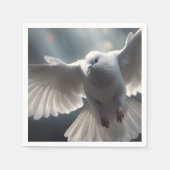 Flying White Peace Dove Serviette (Vorderseite)