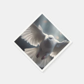 Flying White Peace Dove Serviette (Ecke)
