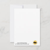 Flying Wicked Hexe-Silhouette Karte (Rückseite)