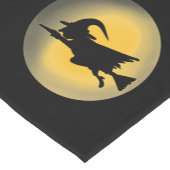Flying Wicked Hexe-Silhouette Kurzer Tischläufer (Ecke)
