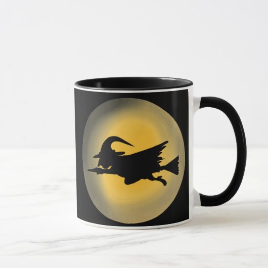Flying Wicked Hexe-Silhouette Tasse (Rechts)