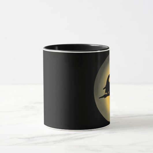 Flying Wicked Hexe-Silhouette Tasse (Zentrum)