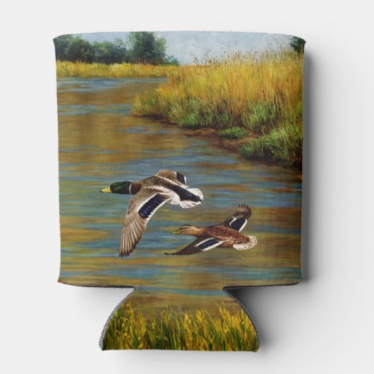 Flying Wild Ducks Charcoal Gray Dosenkühler (Rückseite)