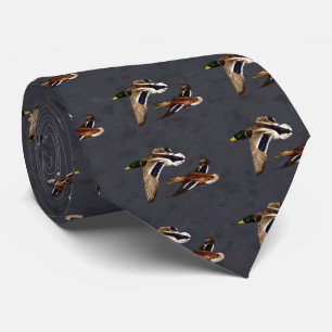 Flying Wild Ducks Charcoal Gray Krawatte