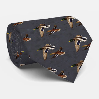 Flying Wild Ducks Charcoal Gray Krawatte