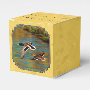 Flying Wild Ducks Yellow Geschenkschachtel