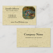 Flying Wild Ducks Yellow Visitenkarte (Vorne/Hinten)