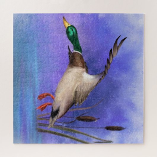 Flying Wild Mallard Duck Jigsaw Puzzle (Horizontal)