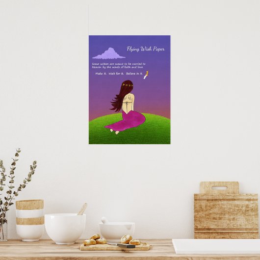 Flying Wish Paper Poster (Küche)
