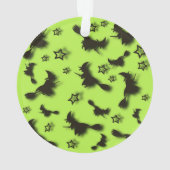 Flying witch among stars at Halloween night 3D Ornament (Rückseite)