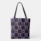 Flying Witch Black & Purple Checkered Tasche (Rückseite)