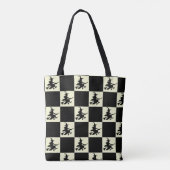 Flying Witch Black & Yellow Checkered Tasche (Rückseite)