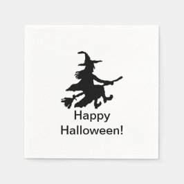 Flying Witch - Frohes Halloween - Serviette