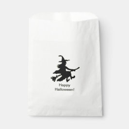 Flying Witch - Gelb - Frohes Halloween - Gefälligk Geschenktütchen