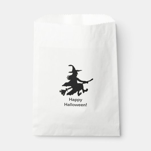 Flying Witch - Gelb - Frohes Halloween - Gefälligk Geschenktütchen (Vorderseite)