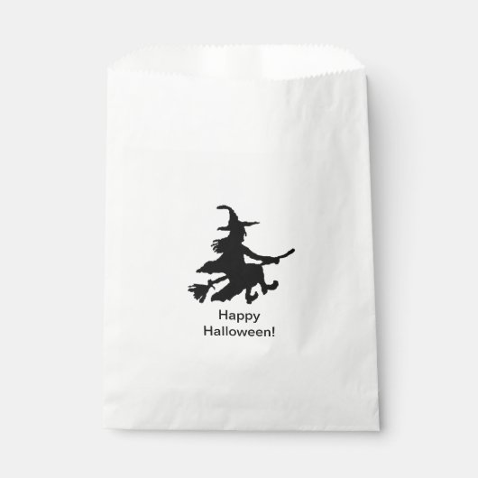 Flying Witch - Happy Halloween - Favor Bag Geschenktütchen (Vorderseite)