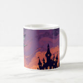 Flying Witch Mug | Classic Halloween Coffee Cup Kaffeetasse (VorderseiteRechts)