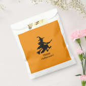 Flying Witch - Orange -Happy Halloween - Favor Bag Geschenktütchen (Versiegelt)