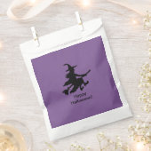 Flying Witch - Purple -Happy Halloween - Favor Bag Geschenktütchen (Ausgeschnitten)