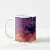 Flying Witch Tasse | Klassischer Halloween-Kaffeeb (Links)