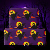 Flying Witch  with full moon   Geschenkpapier