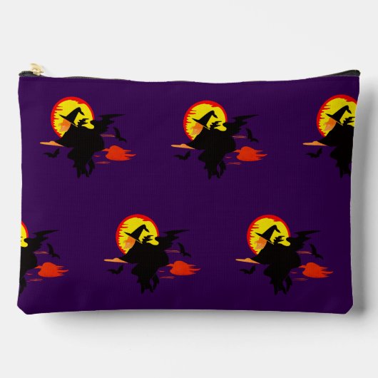 Flying Witch with full moon Zubehörtasche (Vorderseite)