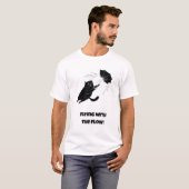 Flying with the Flow! Funny Cat T-Shirt (Vorne ganz)