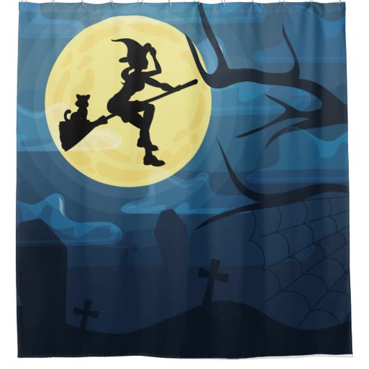 Flying Witt and Cat Shower Vorhang (Vorderseite)