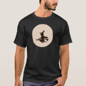 Flying witter mit Vollmond-halloween fun T-Shirt (Vorderseite)