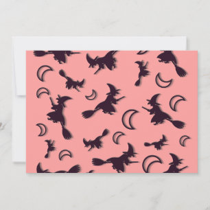 Flying witter zwischen Halbmond zu Halloween-Nacht Einladung