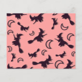 Flying witter zwischen Halbmond zu Halloween-Nacht Flyer (Hinten)