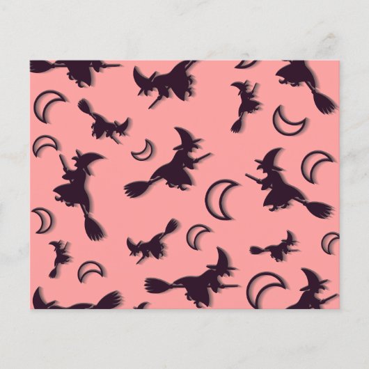 Flying witter zwischen Halbmond zu Halloween-Nacht Flyer (Vorne)