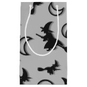 Flying witter zwischen Halbmond zu Halloween-Nacht Kleine Geschenktüte (Vorderseite)