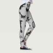 Flying witter zwischen Halbmond zu Halloween-Nacht Leggings (Rechts)