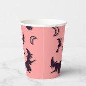 Flying witter zwischen Halbmond zu Halloween-Nacht Pappbecher (Rechts)