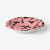 Flying witter zwischen Halbmond zu Halloween-Nacht Pappteller (Gewinkelt)