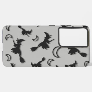 Flying witter zwischen Halbmond zu Halloween-Nacht Samsung Galaxy Hülle
