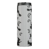 Flying witter zwischen Halbmond zu Halloween-Nacht Thermosbecher (Rückseite)