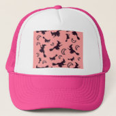 Flying witter zwischen Halbmond zu Halloween-Nacht Truckerkappe (Vorderseite)