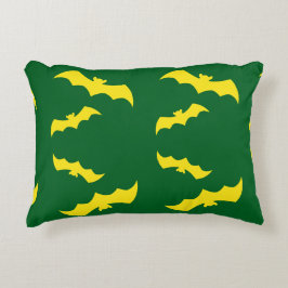 Flying Yellow Halloween Bats Dekokissen