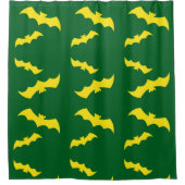 Flying Yellow Halloween Bats Duschvorhang (Vorderseite)