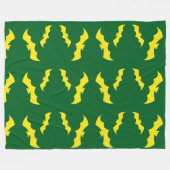 Flying Yellow Halloween Bats Fleecedecke (Vorderseite (Horizontal))
