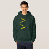 Flying Yellow Halloween Bats Hoodie (Vorne ganz)
