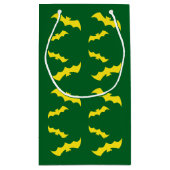 Flying Yellow Halloween Bats Kleine Geschenktüte (Rückseite)